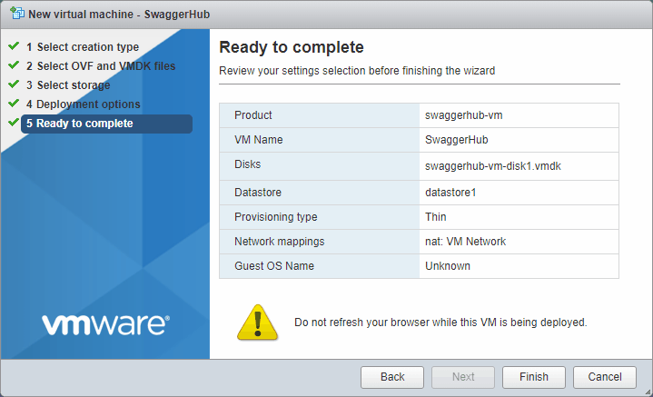 Reviewing VM configuration