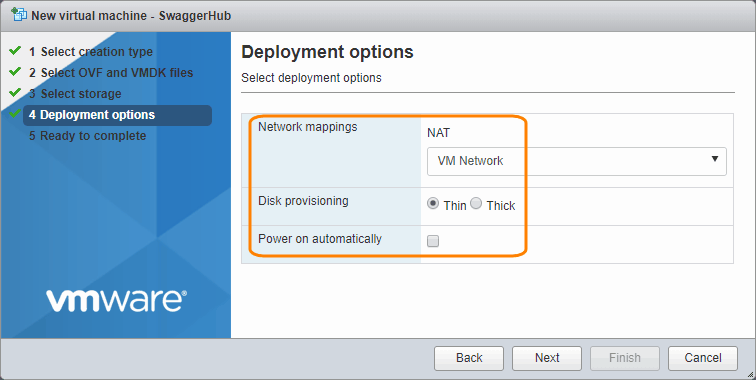 VM deployment options