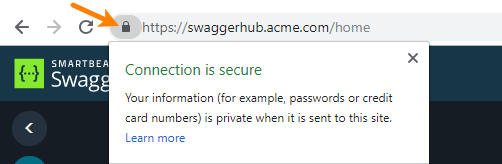 HTTPS indicator in browser
