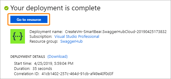 Deployment has complete