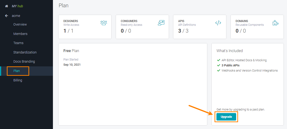 Upgrading to a paid plan