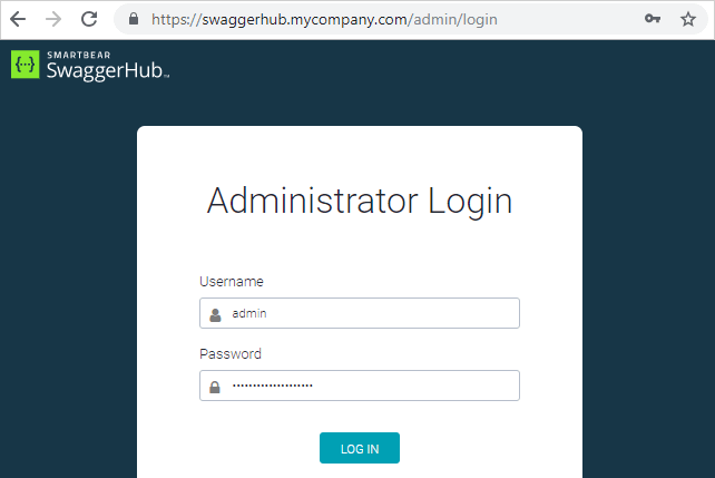 SwaggerHub On-Premise - Admin Center