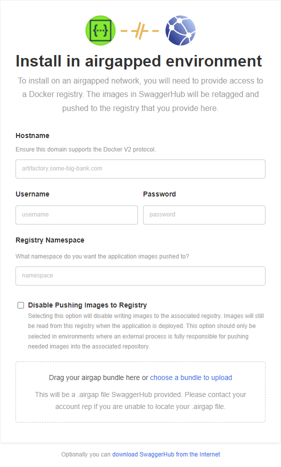 Install in airgapped environment
